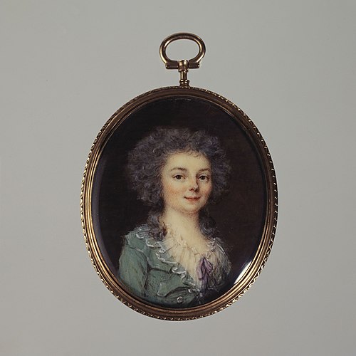 Portrait en buste d'une jeune femme, 1788, François-Antoine Romany