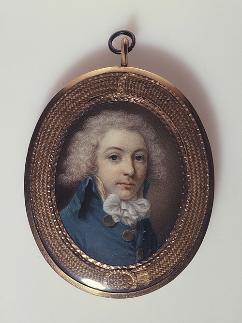 Portrait d'homme vêtu de bleu, 1795, Abraham Daniel
