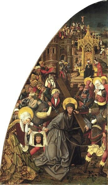 Passionstafel, linke Tafel: Kreuztragung Christi, 1495, Thoman Burgkmair