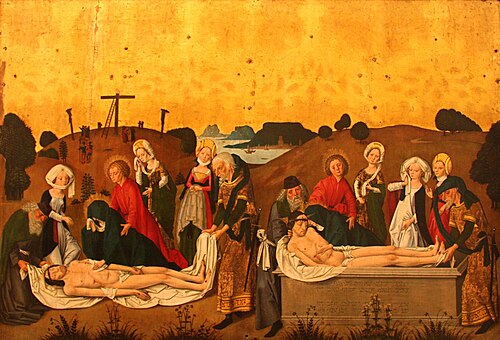 Deposition from the Cross, Entombment of Christ, 1452, Caspar Isenmann