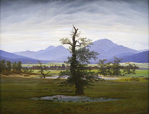 Paysage champêtre, le matin, 1822, Caspar David Friedrich