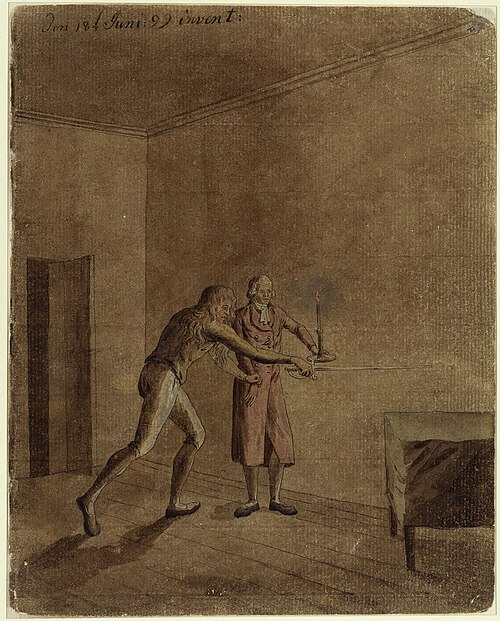 Franz und Daniel aus Schillers "Die Räuber", 1799, Caspar David Friedrich