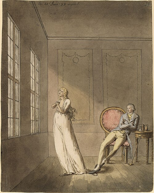 Amalie und Franz Moor aus Schillers "Die Räuber", 1799, Caspar David Friedrich