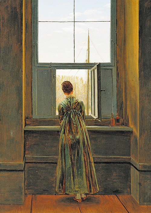 Femme à la fenêtre, 1822, Caspar David Friedrich