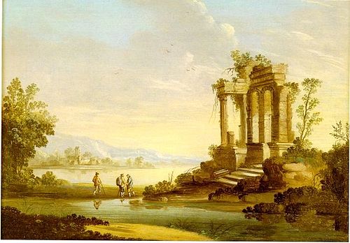 Paysage avec ruine de temple, 1797, Caspar David Friedrich