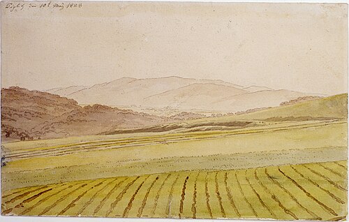Paysage de Bohême, 1828, Caspar David Friedrich