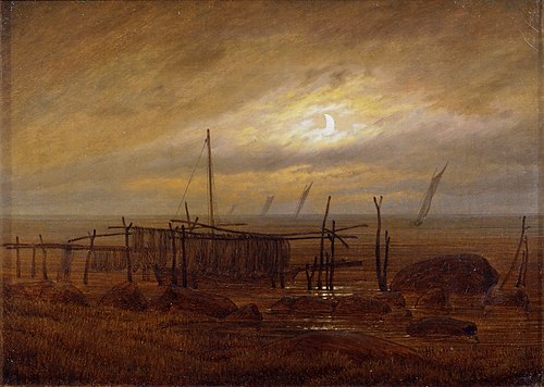 Bord de mer au clair de lune, 1818, Caspar David Friedrich