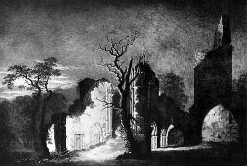 Façade ouest de la ruine d'Eldena, 1806, Caspar David Friedrich