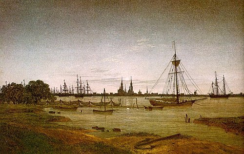 Port au clair de lune, 1811, Caspar David Friedrich