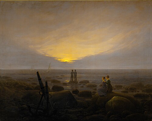 Lever de lune sur la mer, 1821, Caspar David Friedrich