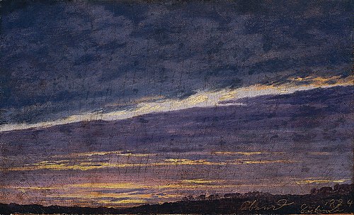 Ciel nuageux du soir, 1824, Caspar David Friedrich