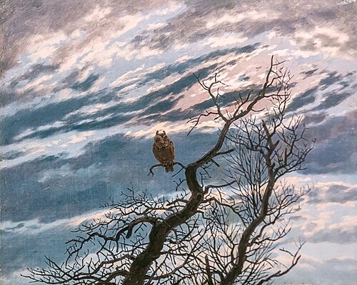 An owl on a bare tree, 1834, Caspar David Friedrich