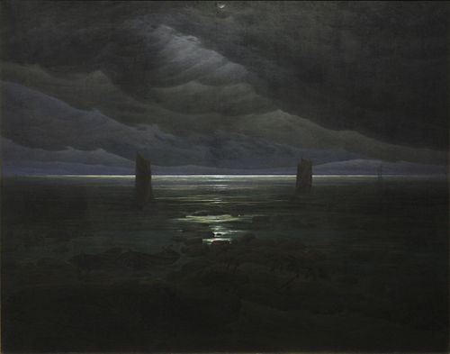 Sea Shore in Moonlight, 1835, Caspar David Friedrich