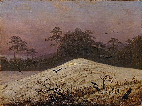 Snow hill with Ravens, 1798, Caspar David Friedrich