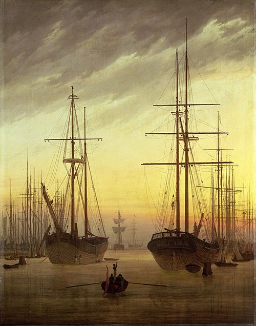 Vue d'un port, 1814, Caspar David Friedrich