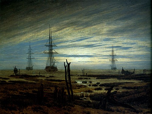 Ships at Anchor, 1816, Caspar David Friedrich