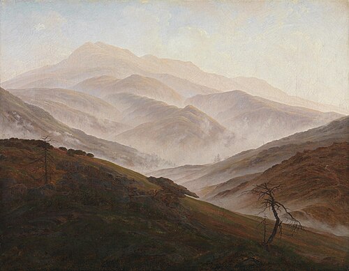 Paysage des Monts des Géants avec le brouillard montant, 1819, Caspar David Friedrich