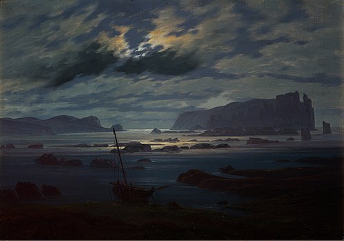 Mer du Nord au clair de lune, 1823, Caspar David Friedrich