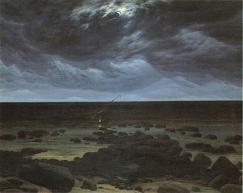 Seashore by Moonlight, 1825, Caspar David Friedrich