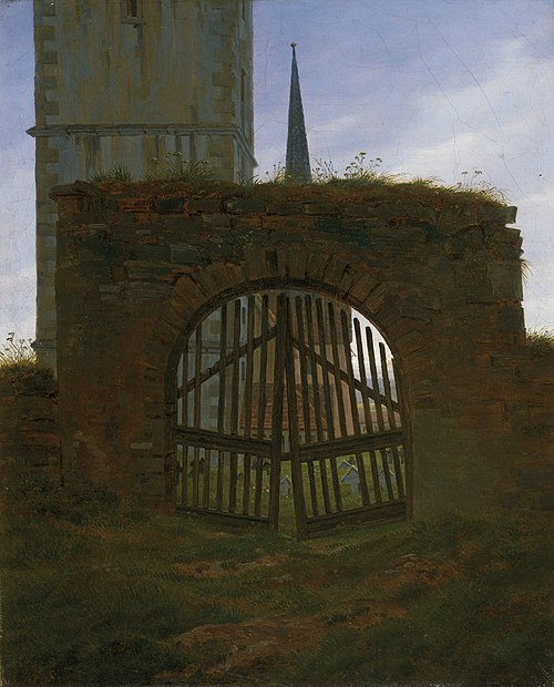 The Cemetery Gate, 1825, Caspar David Friedrich