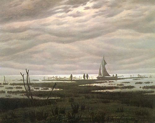 Flat country shank at Bay of Greifswald, 1830, Caspar David Friedrich