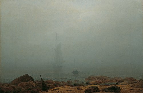 Sea beach in the fog, 1807, Caspar David Friedrich