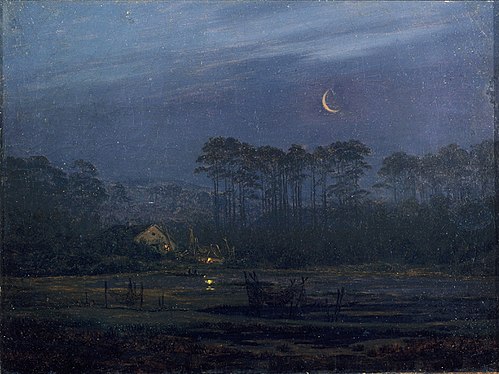 Evening on the River, 1820, Caspar David Friedrich