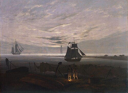 Soir sur plage de la Baltique, 1830, Caspar David Friedrich