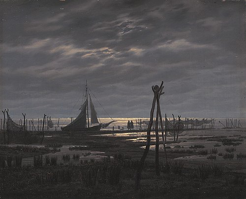Marshy beach, 1832, Caspar David Friedrich