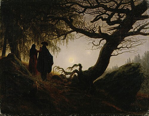 Man and Woman contemplating the moon, 1824, Caspar David Friedrich