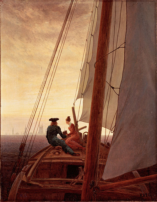 On a Sailing Ship, 1818, Caspar David Friedrich