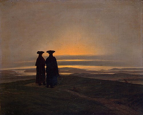 Sunset, 1837, Caspar David Friedrich