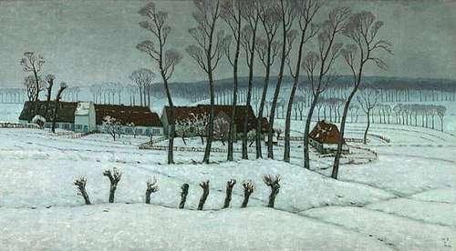 Snow at Berchem-Sainte-Agathe, 1912, William Degouve de Nuncques