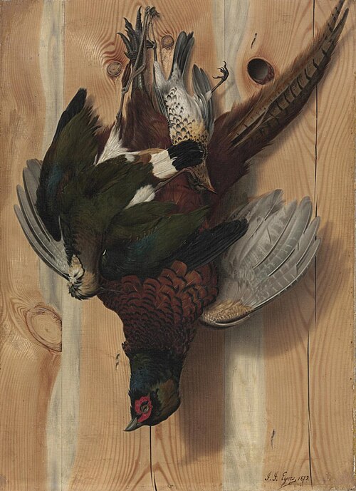 Hanging Game Birds (Pheasant), 1872, John J. Eyers