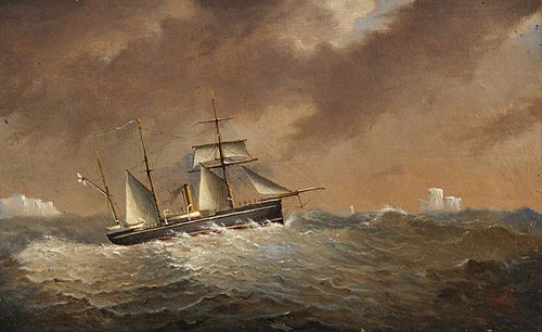 The gunboat HMS Goldfinch, 1903, Bloomfield Douglas
