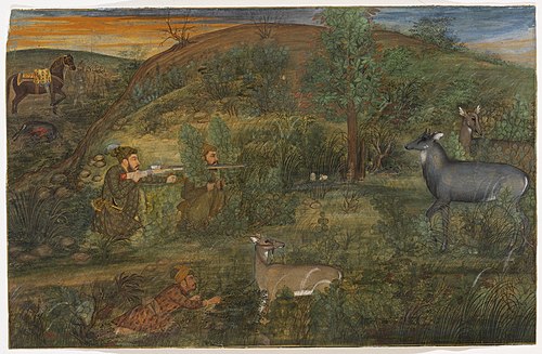 Shah Shuja Hunting Nilgai, 1652, Payag