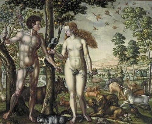 Adam and Eve in Paradise, 1650, Sinibaldo Scorza