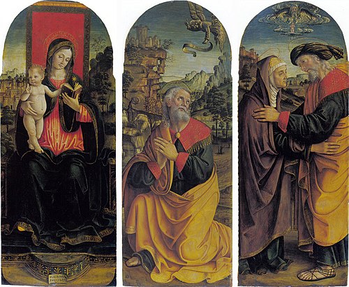 Madonna and Child Enthronend, 1493, Macrino d'Alba