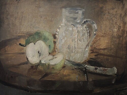Pomme coupée et pichet, 1876, Berthe Morisot