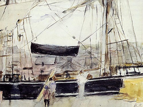Bateau à quai, 1875, Berthe Morisot