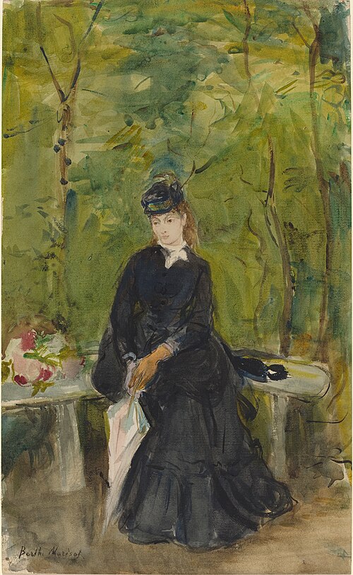 Jeune fille sur un banc, 1864, Berthe Morisot