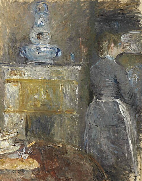 Dans la salle à manger, 1880, Berthe Morisot