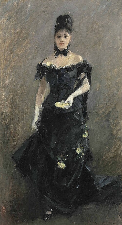 Femme en noir ou Avant le théâtre, 1875, Berthe Morisot