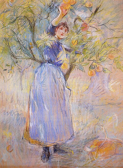 La cueillette des oranges à Cimiez, 1889, Berthe Morisot