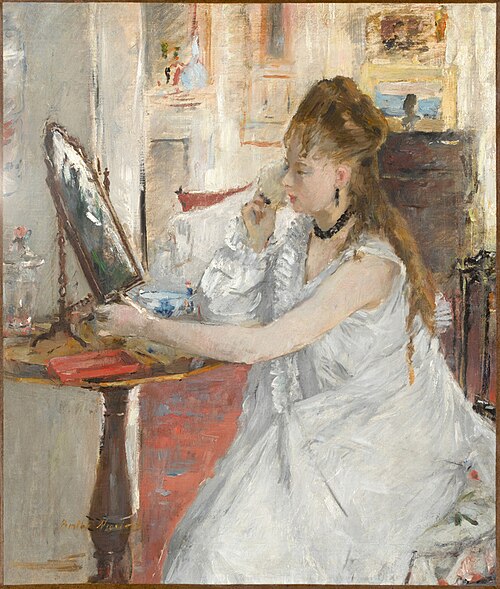 Young woman powdering, 1877, Berthe Morisot