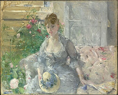 Young Woman Seated on a Sofa, 1879, Berthe Morisot