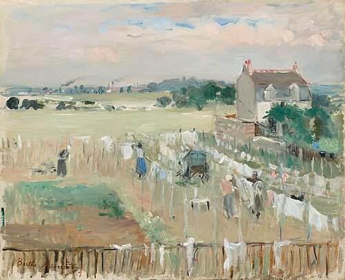 Hanging the Laundry out to Dry, 1875, Berthe Morisot