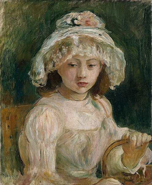 Young Girl with Hat, 1891, Berthe Morisot