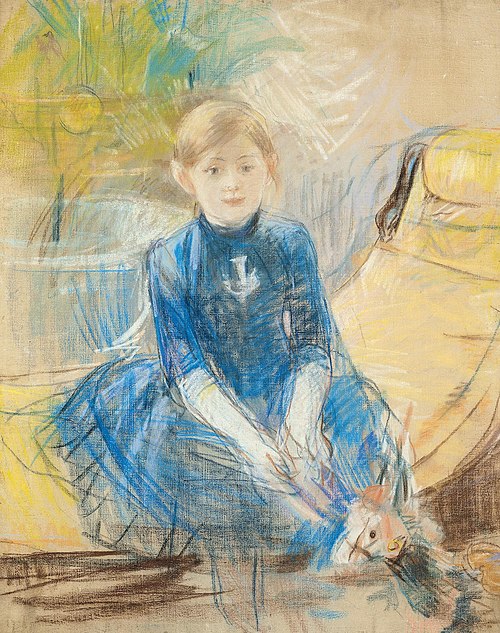 Fillette au jersey bleu, 1886, Berthe Morisot