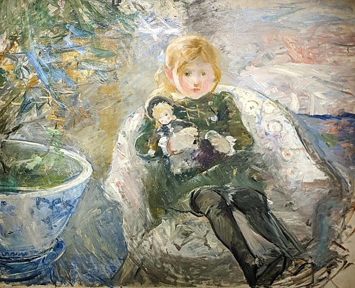 Young girl with a doll, 1884, Berthe Morisot